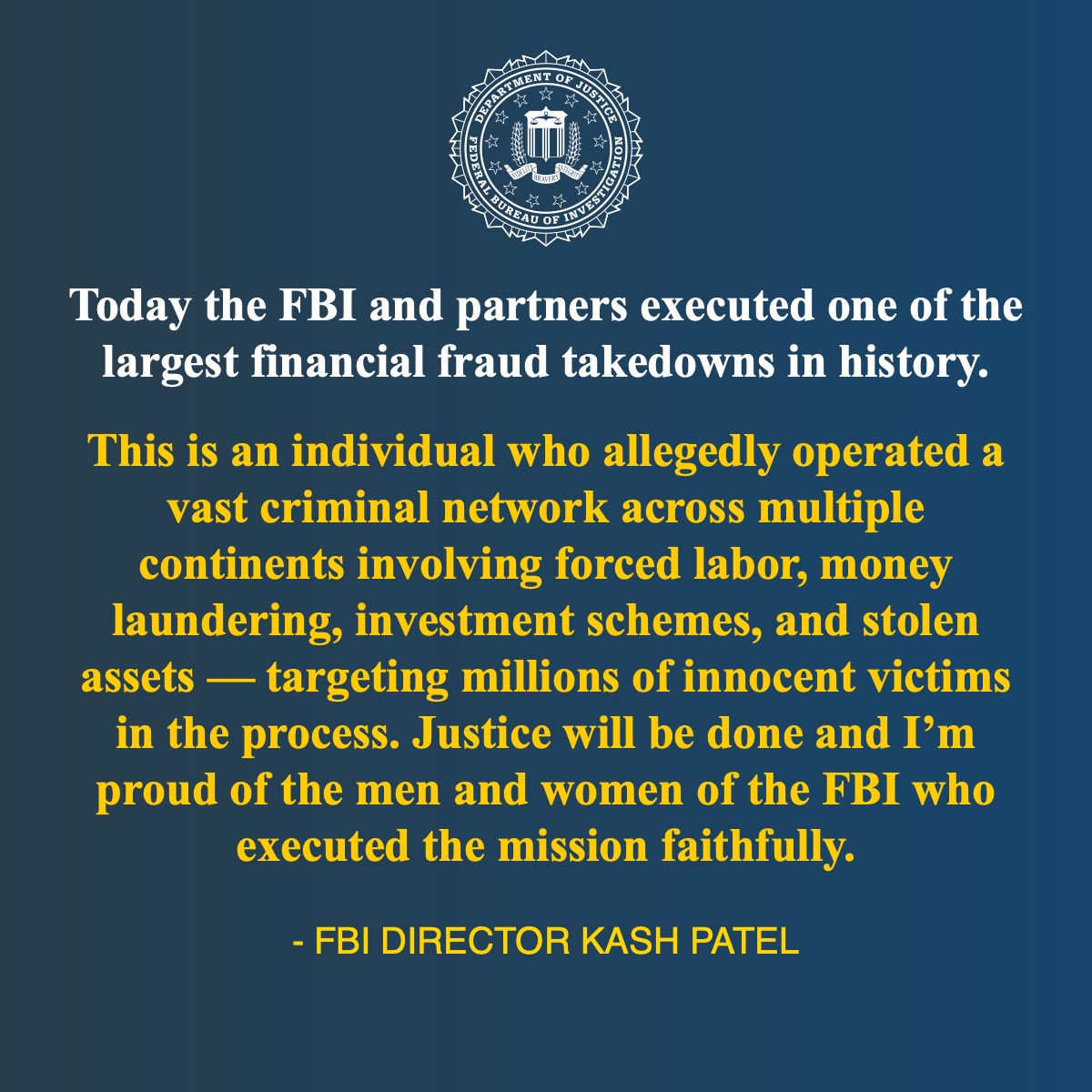 U.S. Indicts Prince Group Founder Over Multi-Billion Dollar Crypto Scam.