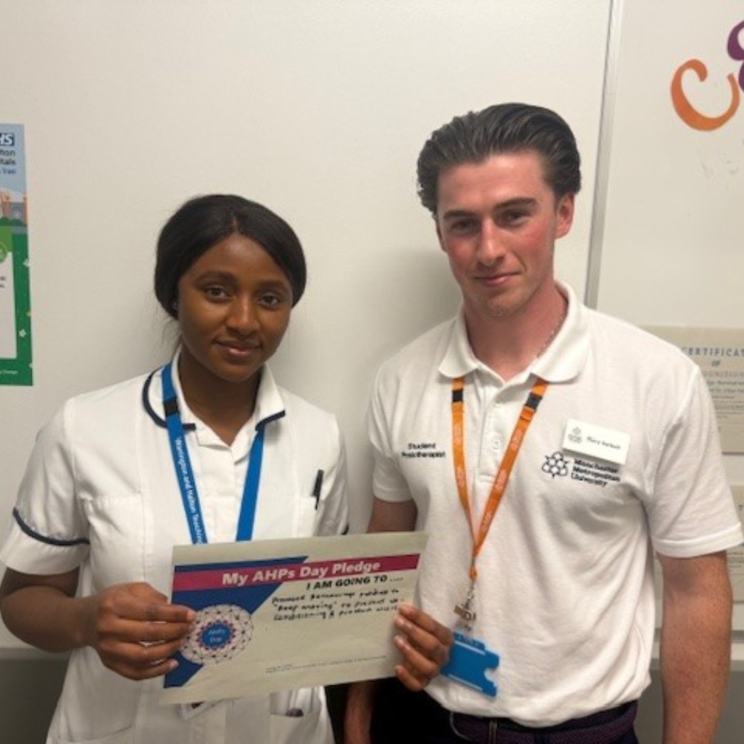 Allied health professions (AHPs) day 🎉

The Rapid Response Therapy Team pledge to...

"Get patients up, prevent deterioration and aim to get them home first!"

"Promote and encourage patients to 'keep moving' to prevent de-conditioning and pressure ulcers."

<a href="/WHHAHPs/">WHH AHPs</a>
