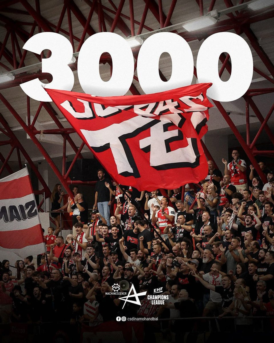 Dinamo Bucuresti Official (@dinamooficialcs) on Twitter photo HANDBAL. Mâine, bornă ISTORICĂ pentru Dinamo: GOLUL 3000 în grupele <a href="/ehfcl/">EHF Champions League</a>
Suntem la al nouălea sezon de EHFCL, timp în care am marcat 2996 goluri.
Mâine, la Aalborg, jucătorul care va marca golul #4 ne va aduce “borna 3000”.
#csdinamobucuresti #dinamobucuresti #MCL #EHFCL HANDBAL. Mâine, bornă ISTORICĂ pentru Dinamo: GOLUL 3000 în grupele <a href="/ehfcl/">EHF Champions League</a>
Suntem la al nouălea sezon de EHFCL, timp în care am marcat 2996 goluri.
Mâine, la Aalborg, jucătorul care va marca golul #4 ne va aduce “borna 3000”.
#csdinamobucuresti #dinamobucuresti #MCL #EHFCL