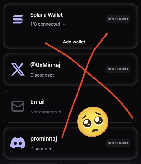 0xMinhaj's tweet image. Sorry Mom I can&apos;t made it 🙏😭
I&apos;m not eligible for the @monad Community Airdrop…💔 

While everyone is celebrating with joy, I&apos;m sitting here in silence… feeling completely broken inside, 
I have no words for explanation how i feel today 💔

I believed in @monad with my whole…
