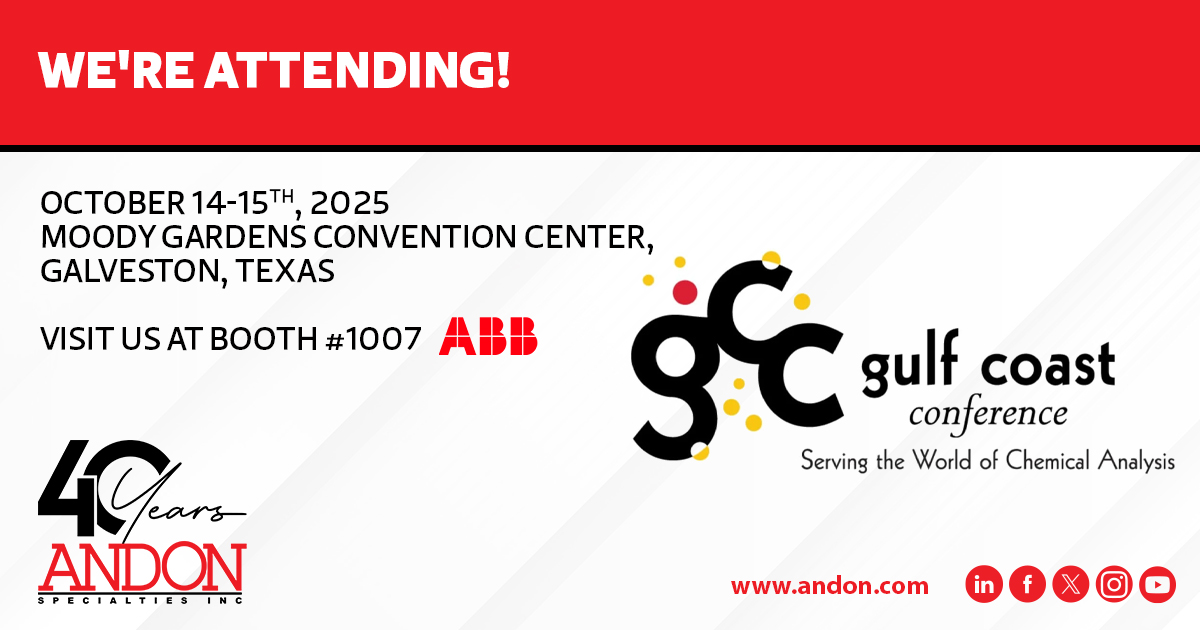andonsolutions's tweet image. Andon Specialties is Attending the Gulf Coast Conference!

📅 October 14–15, 2025
📍 Moody Gardens Convention Center
One Hope Blvd, Galveston, TX 77554

Contact an expert today to learn more! andon.com

#AndonSpecialties #ABB #GulfCoastConference