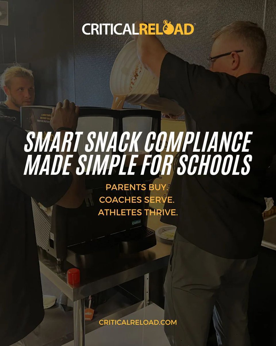 critical_reload's tweet image. Think Smart Snack rules mean no post-lift recovery shakes? Think again!

buff.ly/ZDmFyyi

#SmartSnack #CriticalReload #PerformanceNutrition #AthleteFuel #SmartSnackCompliant
