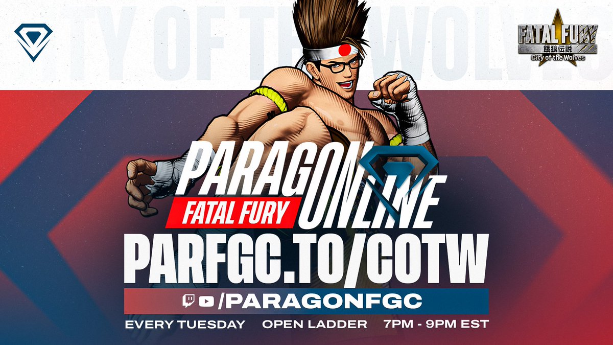 ⭐️ ParagOnline: City of the Wolves
🐺 Ladder: TODAY | 4 PM PDT

🌪️ Welcome Joe to the Party!
💰  Prize Bonus by <a href="/snk_esports_hub/">SNK Esports Hub</a>

Sign Up: parfgc.to/COTW
Matcherino: parfgc.to/FFMATCH