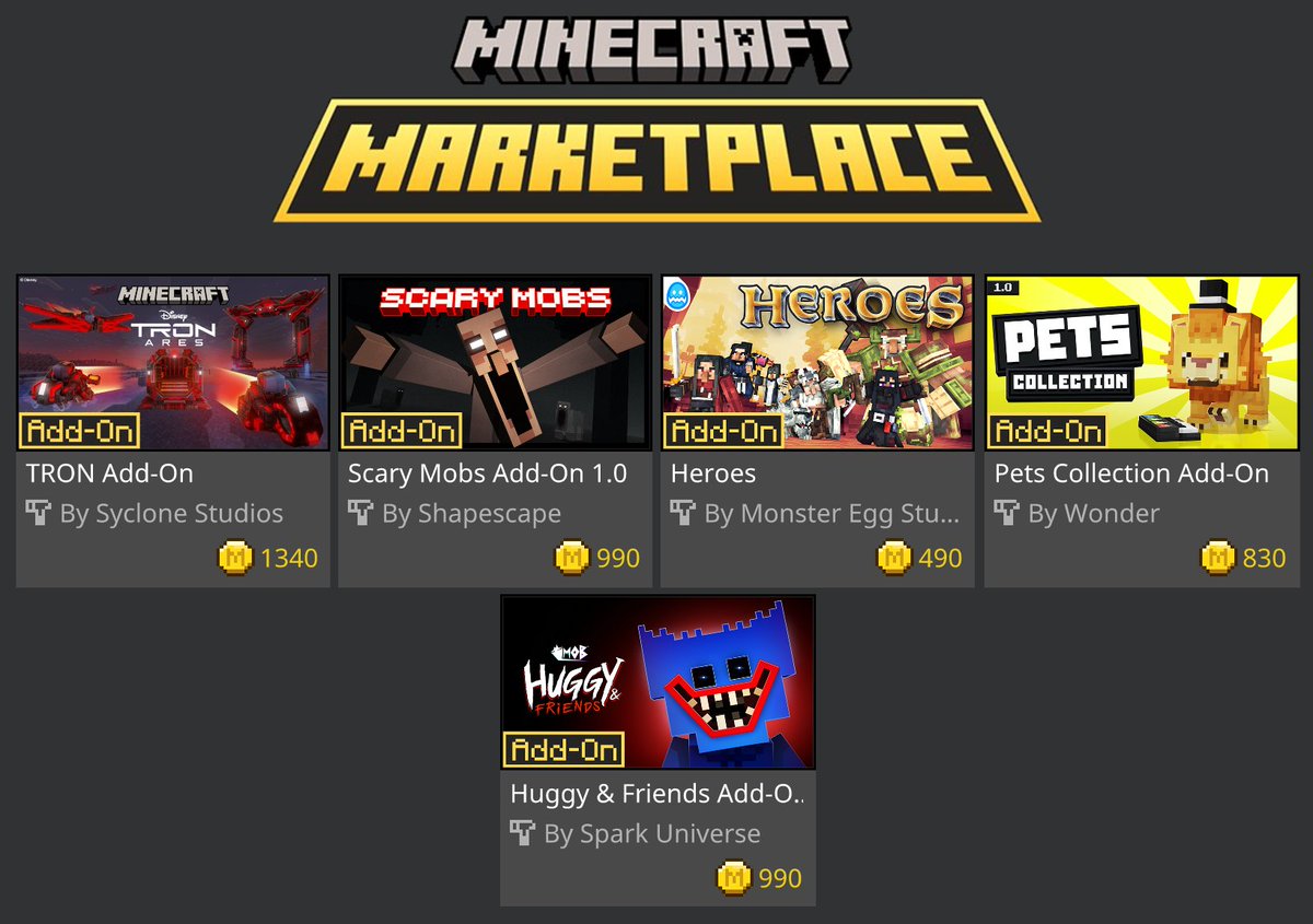 5 New add-ons came out today. I'll post a showcase video of each asap!😁