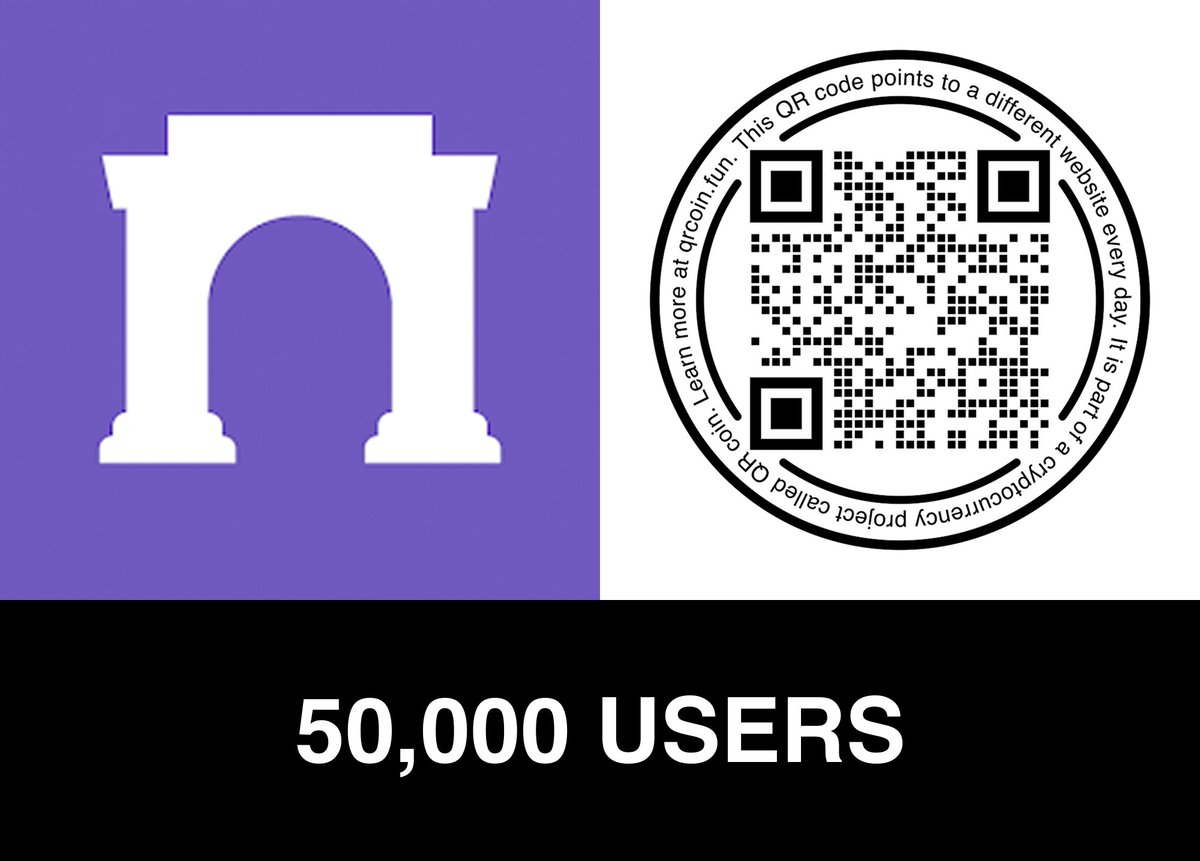 qrcoindotfun's tweet image. We just crossed 50,000+ users on @farcaster_xyz!
To celebrate, let's do a little giveaway.
Drop your eth address below.
We'll send 50,000 $QR to a bunch of you :)
THE ONCHAIN ATTENTION MACHINE.
