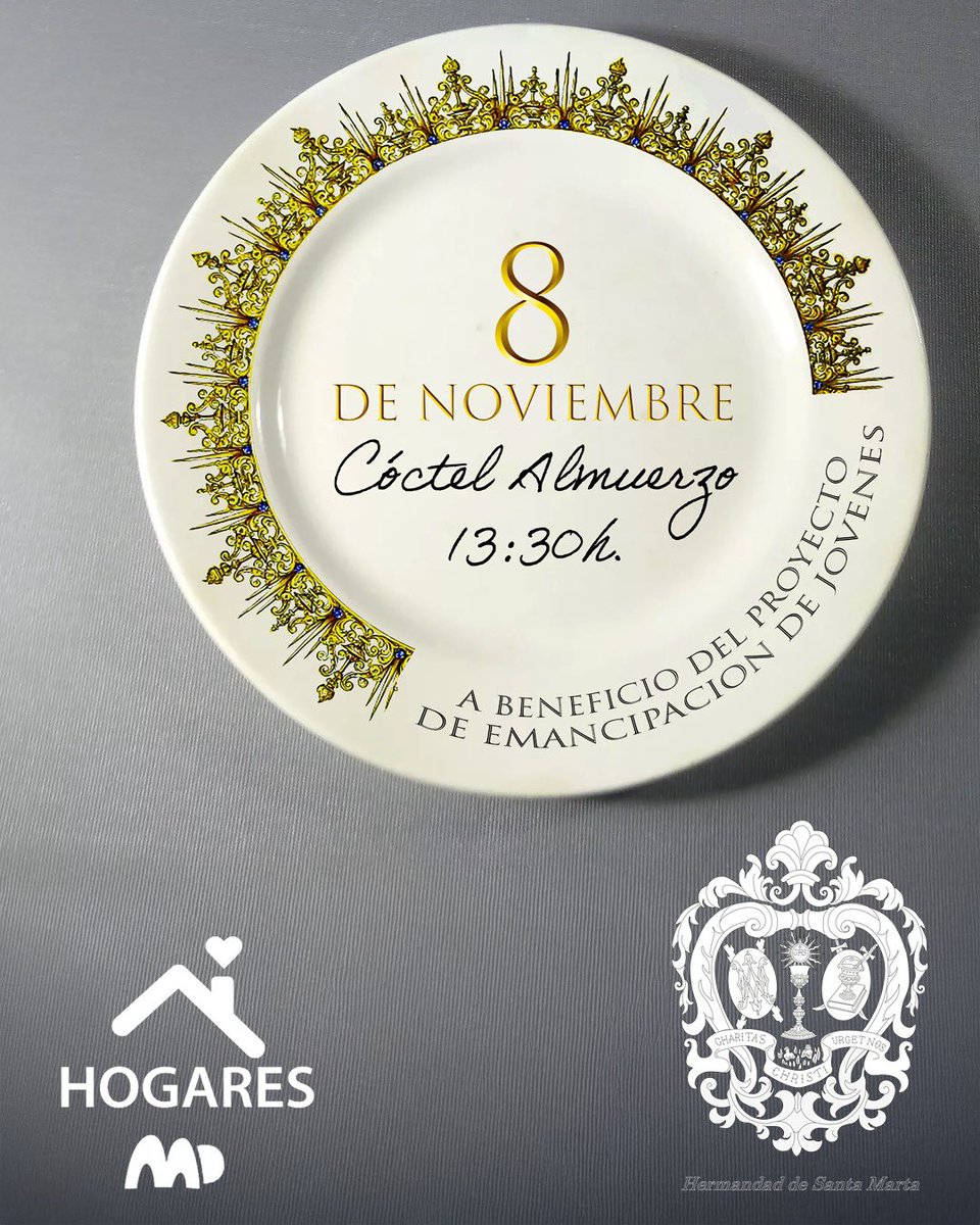 𝑪𝒐́𝒄𝒕𝒆𝒍 𝑨𝒍𝒎𝒖𝒆𝒓𝒛𝒐 𝑩𝒆𝒏𝒆́𝒇𝒊𝒄𝒐

¿Sabes que con la recaudación de nuestra Comida Benéfica mantenemos desde hace 6 años el Proyecto de Emancipación de Jóvenes?

¡Este año es el sábado 8 de noviembre a mediodía!

¿Vienes?

#CharitasChristiUrgetNos