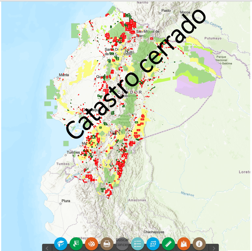 En el memorando 0302-ME, del 2 de octubre, del <a href="/EcuadorMAE/">Ministerio de Ambiente y Energía</a> se dispuso parar los trámites de solicitud de áreas no metálicas en el régimen de pequeña minería, que se abrieron con el catastro. Dice que es para precautelar las áreas de protección hídrica. <a href="/ARCOM_Ecu/">Agencia de Regulación y Control Minero 🇪🇨</a> debe desgraficar