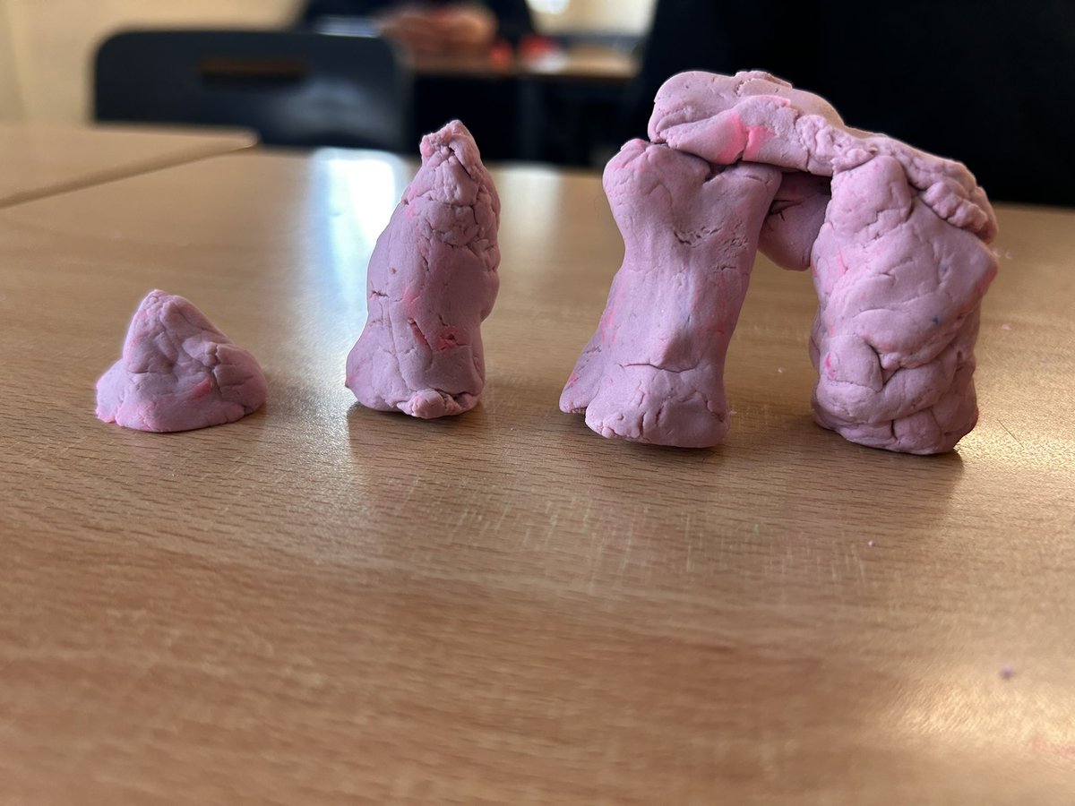 My 3rd year geography have finished studying the sea so we used Play- Doh in class to create features of erosion that we have studied. An enjoyable part of teaching this chapter! 🌊🏝️<a href="/FingalCC/">Fingal Comm College</a>