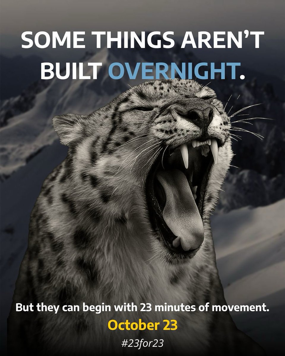 gslep_program's tweet image. Every journey to greatness begins with one step. This Oct 23, seize your 23 minutes to move, inspire, and protect. What will you start?
 #23for23 #SnowLeopardDay