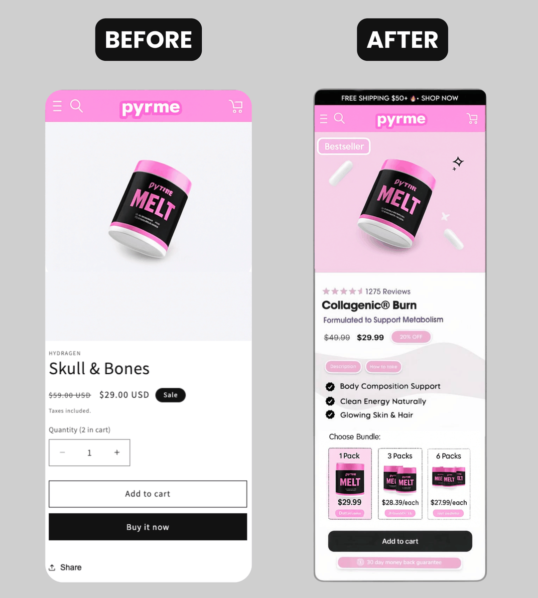 From 0.85% to 8.92% conversion rate.

Same product, Same traffic.
Just better design.

I’m giving the benefit section for FREE, just comment “convert” and I’ll send it to you. (must be following)