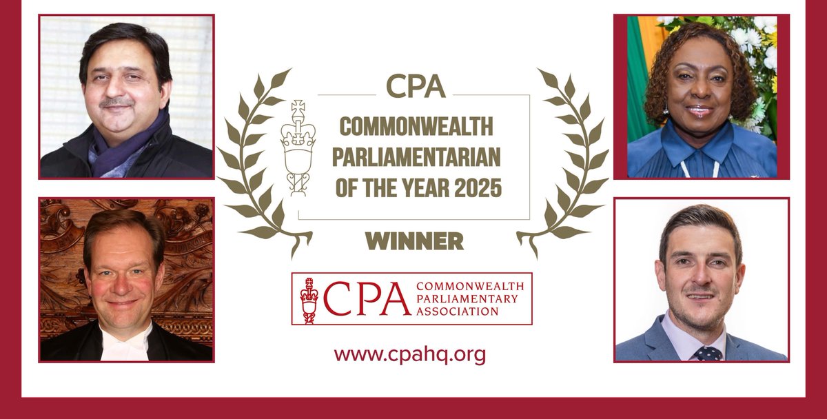 CPA_Secretariat's tweet image. 1/
68th CPC news: Parliamentarians from Pakistan 🇵🇰, Ontario 🇨🇦, Jamaica 🇯🇲 and Wales 🏴󠁧󠁢󠁷󠁬󠁳󠁿recognised at Commonwealth Parliamentarian of the Year 2025 Awards announced at 68th #Commonwealth Parliamentary Conference #68CPC in Barbados 🇧🇧

Find out more ⬇
cpahq.org/news/2025_10-6…