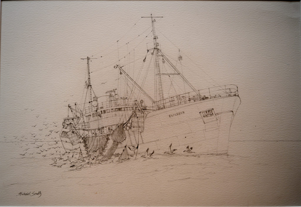 SS_Explorer_PS's tweet photo. As a fisheries research vessel, the SS Explorer was involved in trawling, an industrial fishing technique where nets, or trawls, are towed through the water to catch fish. 🐟https://t.co/ebdQuv8Yu0 #leith #Edinburgh #History https://t.co/20v656TVbG