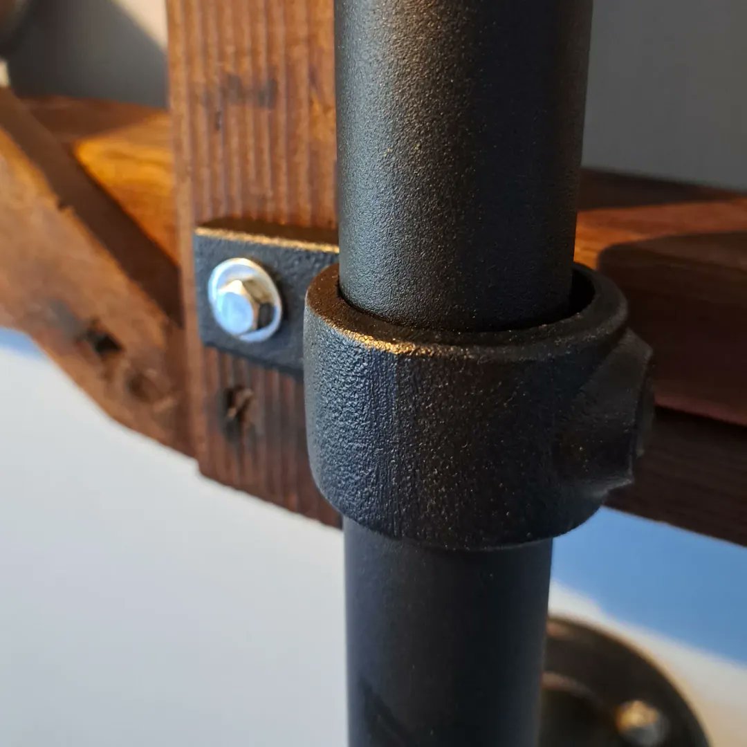 Upcycled, sustainable and stylish! 🌿

This customer repurposed an old ladder into shelves for a vintage display.

@lemon_housegarden loves using black tubes and clamps for everything in the house and garden because they are built to last.

Shop now - bit.ly/4pN5WfY