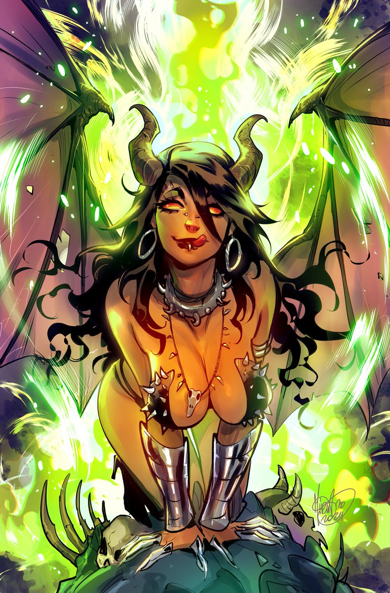 Mirkand's tweet photo. Hey ❤️ today it's time to order my cover for #HellWitch for @thecoffincomics nsfw and link in comments! https://t.co/6y57LfLVjp