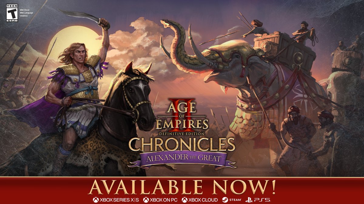Step into the sandals of history's greatest conqueror and experience the rise of his legendary empire in Chronicles: #AlexandertheGreat!

<a href="/CaptureAge/">CaptureAge</a>'s latest entry in the Chronicles series is available now in #AgeofEmpiresIIDE. aoe.ms/ATG-AvailableN…