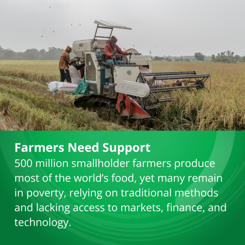 WorldBankGroup's tweet photo. AgriConnect, a @WorldBank initiative to turn small-scale farming into an engine of lasting growth, job creation, and food security. 

Learn more. #WBGMeetings