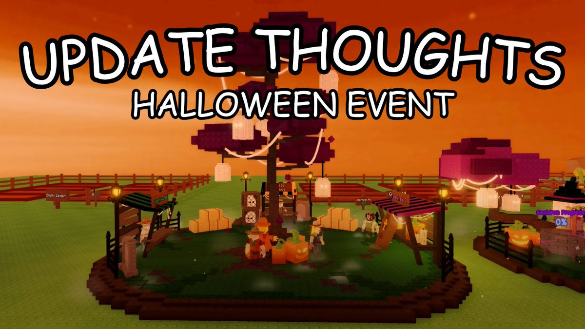Hey gardeners! 👋

It's that time of the week again where we would love to hear your thoughts on our recent Update.
Please let us know in the replies what you think of our Halloween Event, tell us what you like, don't like and what you'd like to see! 🎃👀

Thank you all!