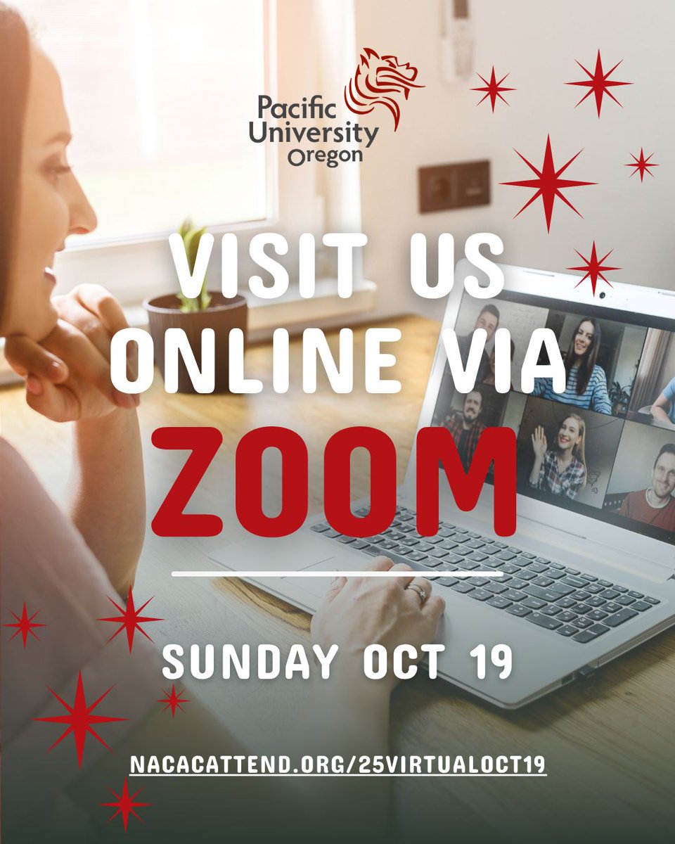 No travel, no cost, just endless college opportunities right at your fingertips!

- When: Sunday, Oct 19 from 10:00 am - 3:00 pm Oregon Time
- Sign up: nacacattend.org/25VirtualOct19 

#pacificuniversity #pacificu #oregoncolleges #goboxers #classof2026 #classof2027 #collegefairs #nacac