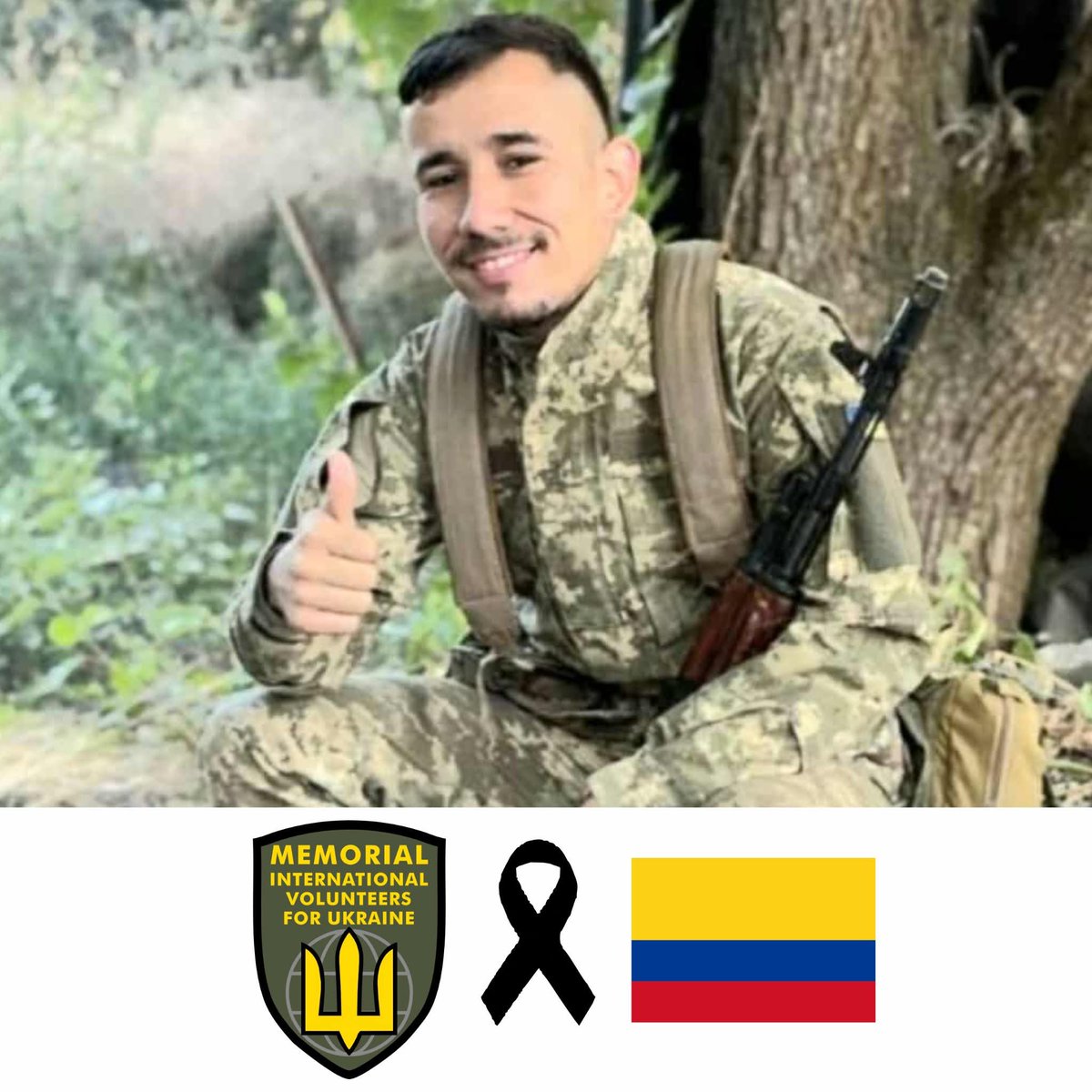 😭😭🇺🇦🇺🇦

Our Beloved Colombian Brother Jaime Andres Duarte Botero, who had been serving in Ukraine as a Volunteer succumbed on the Battlefield.

Honor, Glory and Gratitude To Our Brother.