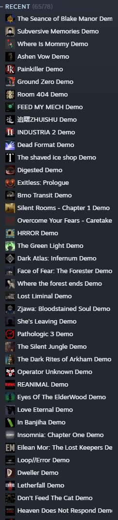 STEAM NEXT FEST IS HERE 

I installed 40 horror game demos and I'm about to try them one by one. LIVE NOW.

Come say hi: twitch.tv/horrorvisuals