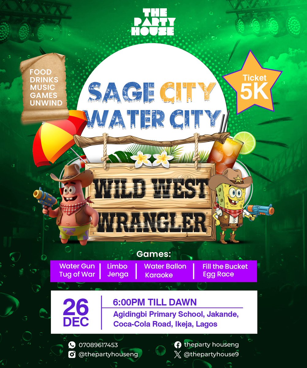 ThePartyHouse9's tweet photo. SAGE CITY IS BACK!!!!

The best water gvn rave on the mainland is ready to give you an unforgettable Christmas experience!

This is where your Oblee is going to happen, so get in jor!

Ticket link 🔗 👇🏾👇🏾RUN AM ASAPUUUUU

https://t.co/ZYsHsZaHc1 https://t.co/QQh3ONRUYn