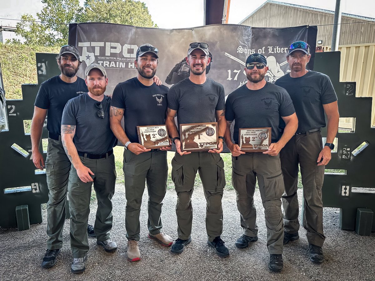 roundrockpolice's tweet photo. If SWAT had an Olympics, it would look a lot like this.

This past week, six of our SWAT officers represented Round Rock PD at the 2025 Texas Tactical Police Officers Association (TTPOA) SWAT Competition in Conroe, Texas.

Competing against 40 of the top teams nationwide—including active military and full-time units—our part-time team placed 7th overall and earned 1st place in the Super SWAT event.

Please join us in congratulating them on this remarkable achievement and for continuing to make Round Rock proud!🎉

#RoundRock #Police #LawEnforcement #SWAT #TTPOA2025