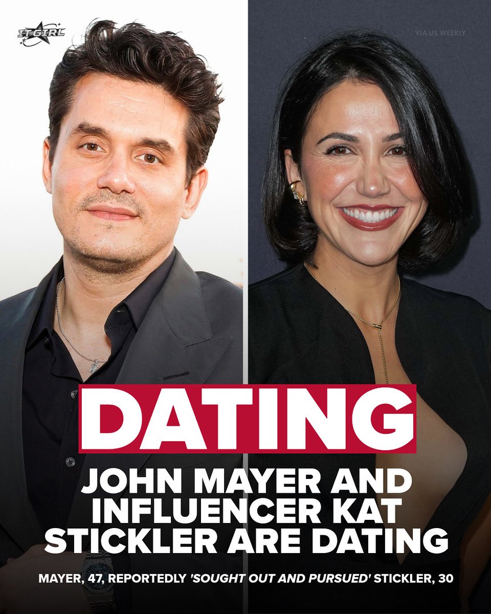 John Mayer, 47, and Influencer Kat Stickler, 30, are reportedly dating according to Us Weekly 👀

“He has been actively pursuing her, inviting her places and texting her often,” a source told Us Weekly “She is interested and seeing where it goes”