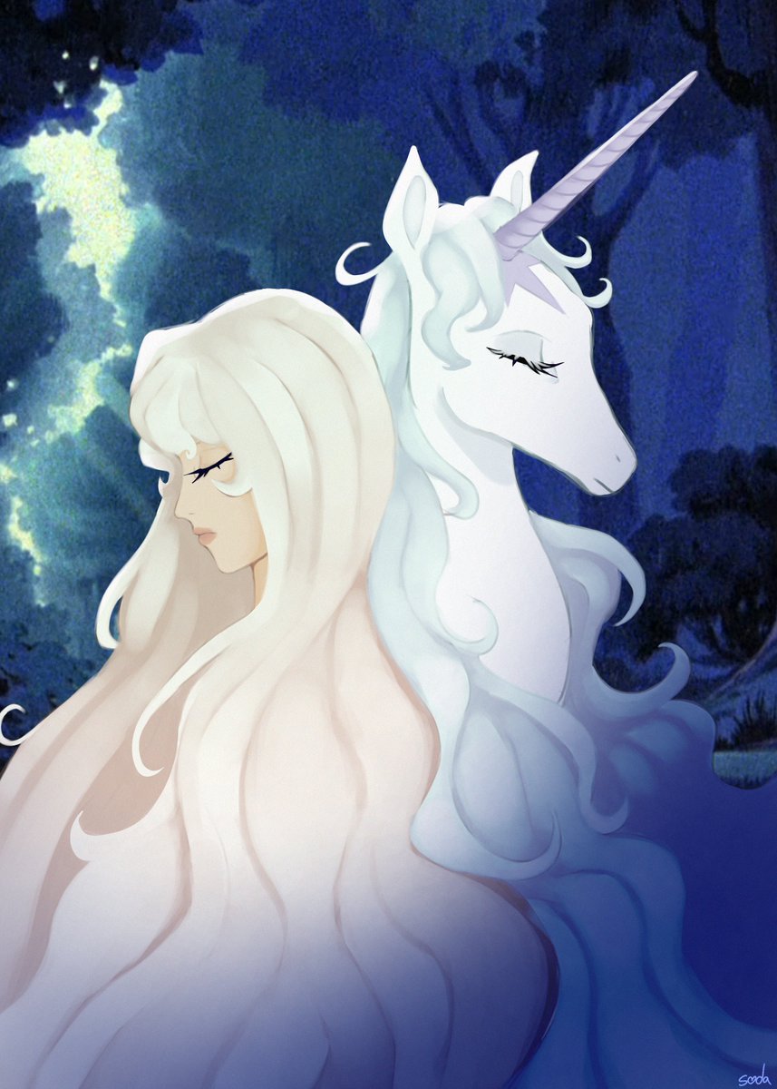 fleshsoda's tweet photo. the last unicorn art i made https://t.co/opE3S1cL3Y