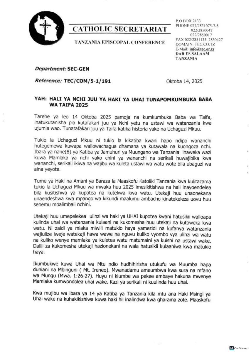 WARAKA WA TEC KWA WATU WOTE WENYE MAPENZI MEMA