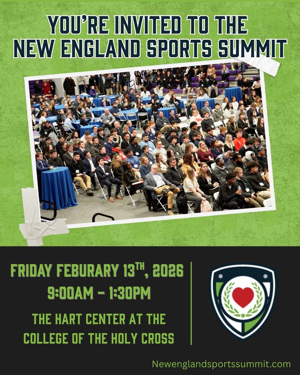 The New England Sports Summit is back on February 13th, 2026!

Read more about what the 2026 New England Sports Summit has in store at the link below, and keep an eye on 
@ newenglandsportssummit on Instagram for speaker announcements and more! 

newenglandsportssummit.com/blog/return-of…