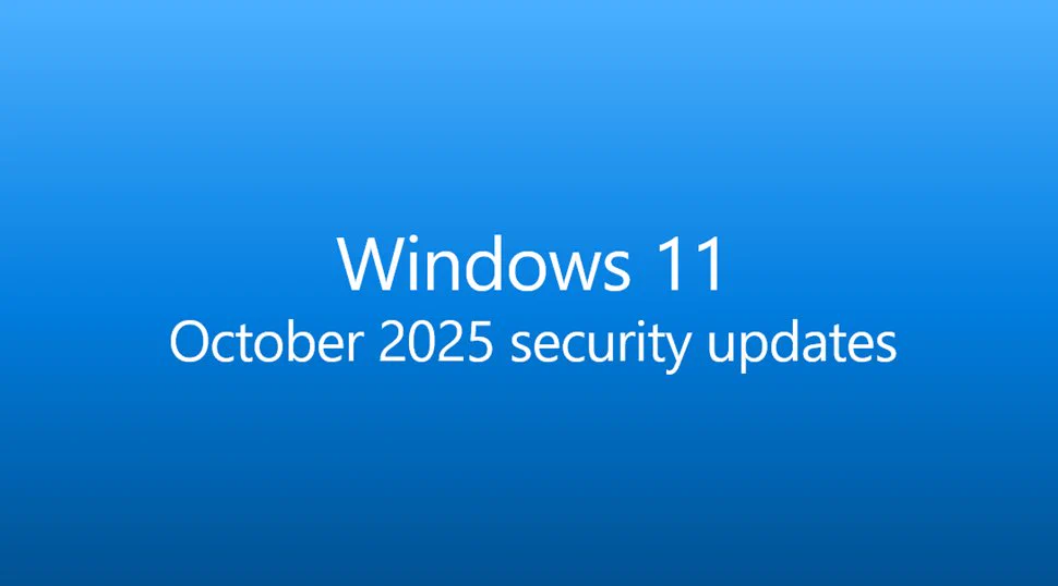 Blue banner with the text “Windows 11 October 2025 Security Updates” 