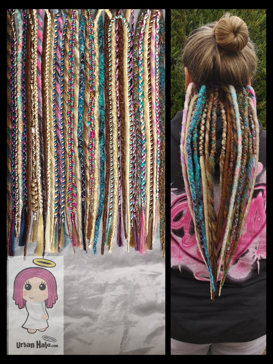 Urban_Halo's tweet photo. Happy Tuesday! 😇
Lovely little partial head of temp dreads for Cheryl - she loves a blonde mix & she loves a galaxy mix, so we thought - why not have both! ❤️
#urbanhalouk #dreadlocks #dreads #locs #partialdreads #galaxyhair #dreadextensions #dreadlove #dreadlife #fyp https://t.co/mOhV6580jT