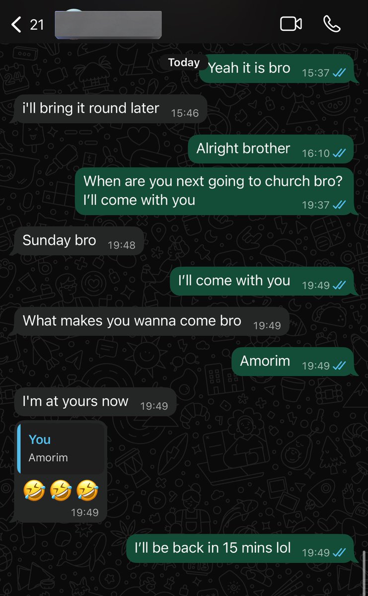 EllisPrivv's tweet image. You guys think it’s a joke I’m literally going church on Sunday because of Amorim