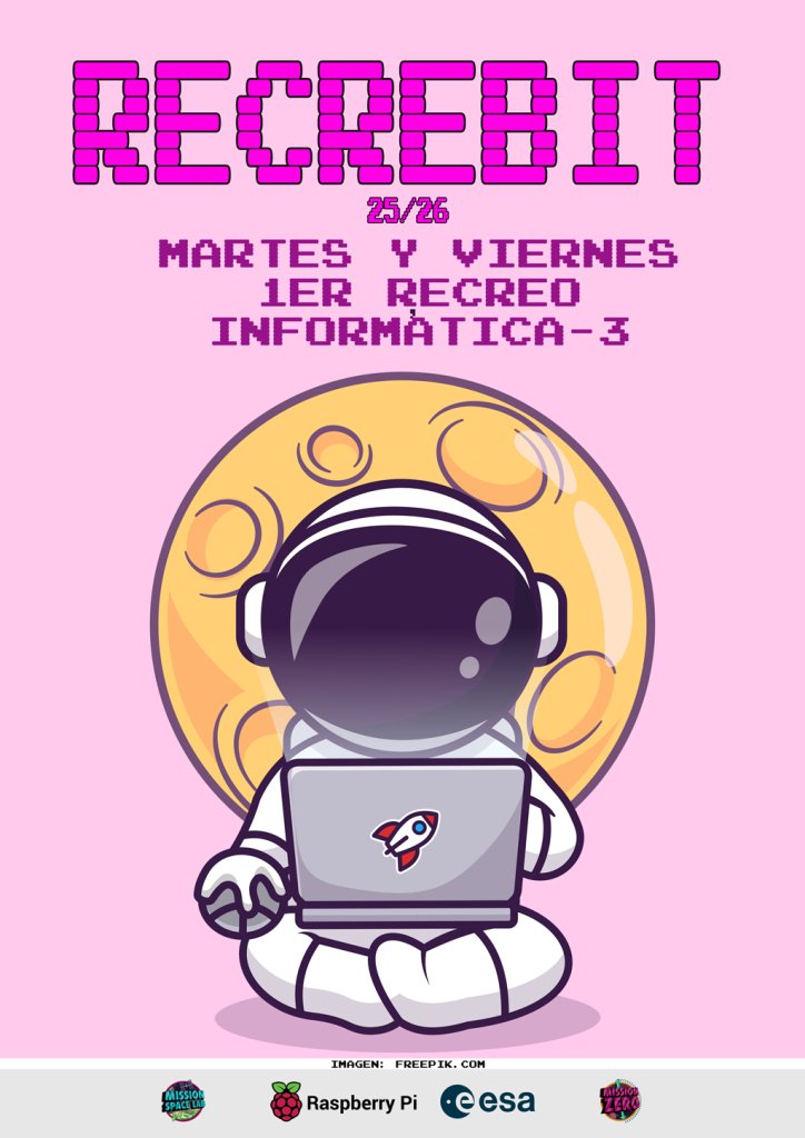 Arranca el curso y vuelve el #RecreBit 💻 en el <a href="/iesnitdelalba_/">IES Nit de l'Albà</a> convirtiendo los recreos en un espacio de informática, ciencia y convivencia.

Este año, además, participamos en #MissionZero (ESA) y en la #OlimpiadaInformáticaUA 🚀

🔗 portal.edu.gva.es/blogs/s1/pablo…