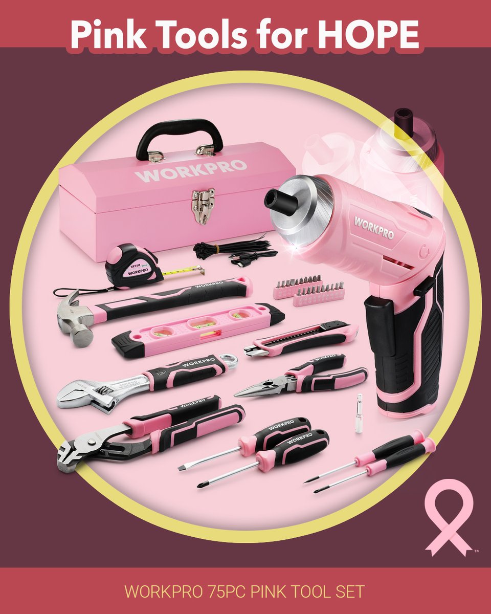 workpro_tools's tweet image. 🎀 Did you know? Your purchase of any pink #WORKPRO tool results in a minimum annual donation of $15K to @nbcf!
🎀 Learn more about #PinkToolsForHope at workprotools.store/pages/workpro-…. Item shown: W009145A.
#workprotools #nbcf
#proudpartners
#givehope
#bcam2025
#pinktools
#pinklife