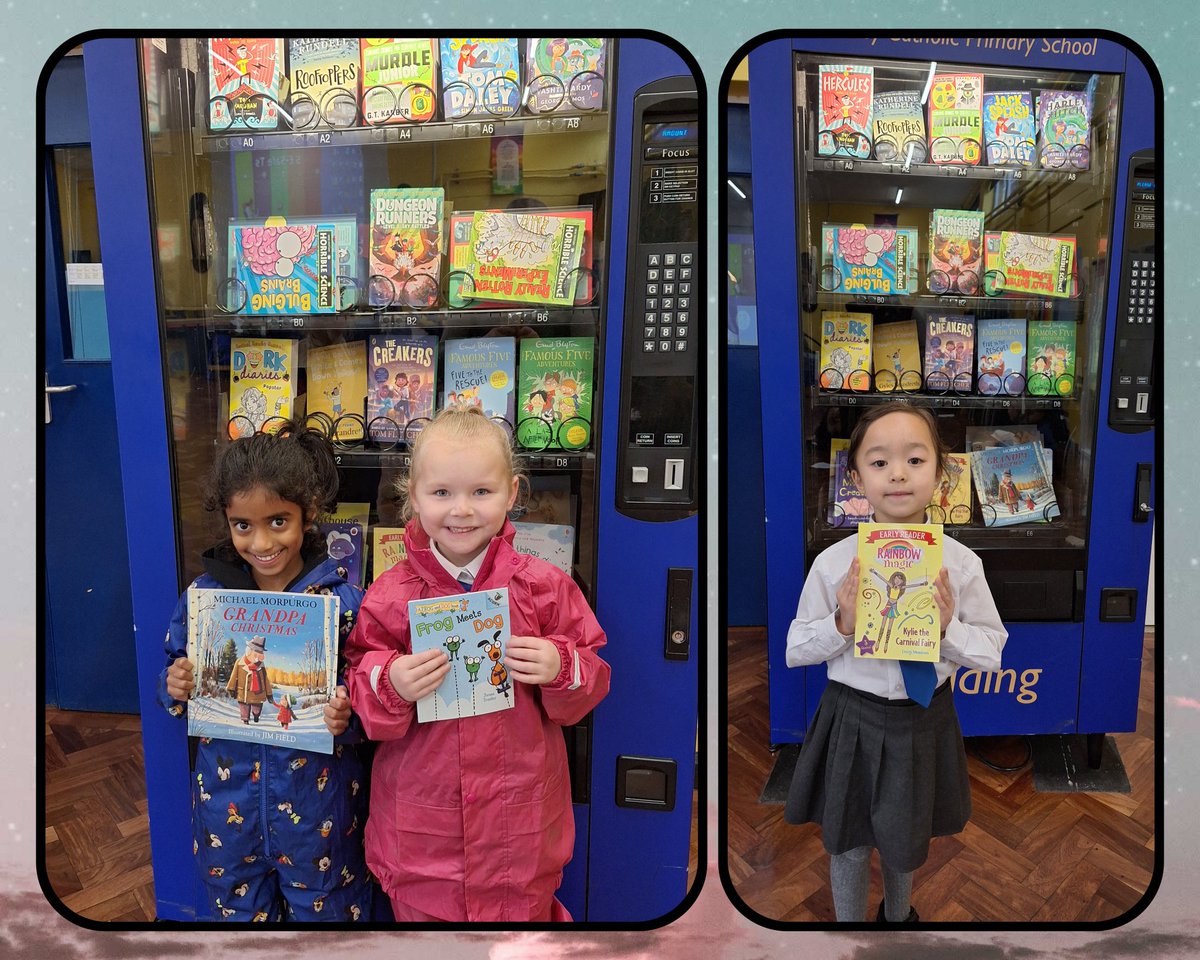AbbeyPrimary's tweet image. Well done to all these children who have been living out the #AbbeyValues. Enjoy your new book that you choose from out of the #vendingmachine! 📚🤗 #reading