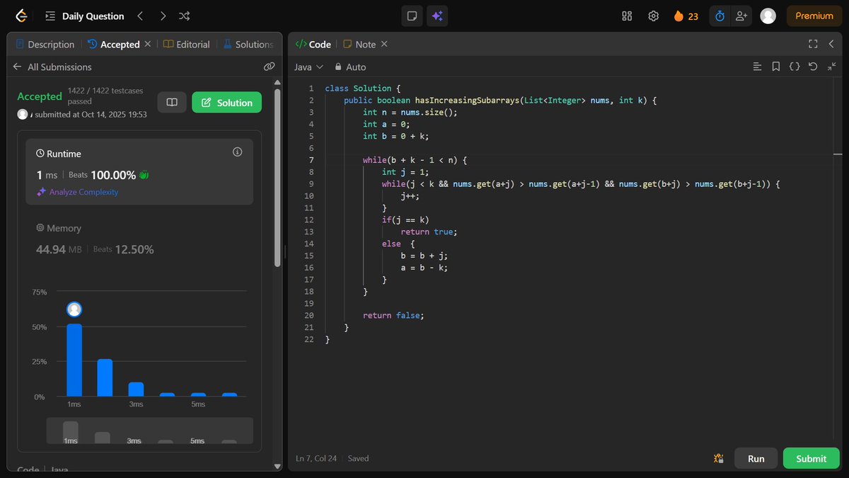 AnanyaSwain19's tweet image. Day 23 of #100daysofcode
Hello everyone!
👉Today I solved #LeetCode Daily question.
#zigbee #100DaysOfCode