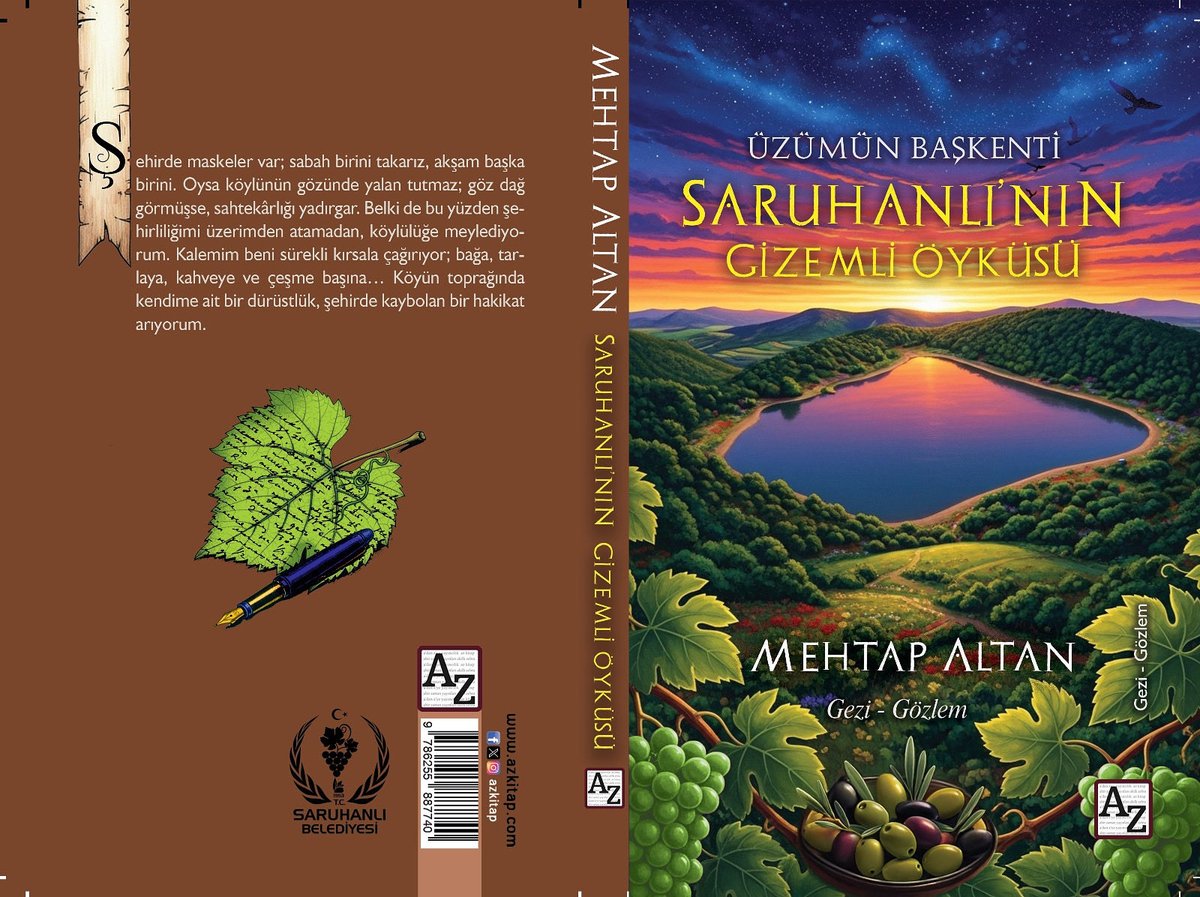 Mehtap_Altan's tweet image. Koca bir dönem boyunca her adımımıza şahit olduğunuz Saruhanlı Belediyesi tarafından projelendirilip hayata geçirilen Saruhanlı ve köylerini kaleme aldığımız “Saruhanlı’nın Gizemli Öyküsü” adlı gezi-gözlem kitabımız baskıya gitti…

Kitabımızın kapağını; heyecanımızı heyecanı…