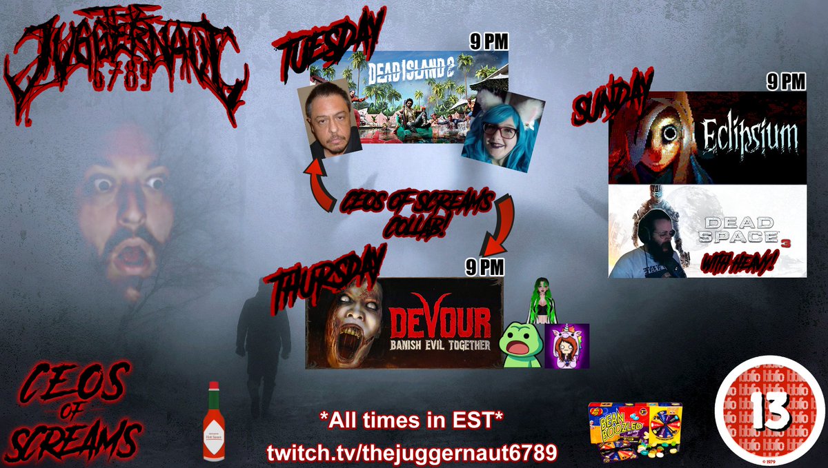 <a href="/nanasaladTwitch/">nanasaladTwitch</a> <a href="/Gamer57Nyc68949/">NYCGamer57</a> <a href="/heavyhandswings/">heavyhandswings</a> WHOOPS! Forgot about a big deal on Thursday! We are actually playing the new Devour map with <a href="/Knoxler_/">Knoxler</a>, <a href="/Sassafras_143/">Sassafras</a>, and <a href="/KristynxRose/">KRISTYNxROSE 🥀 | The Crypt</a>!

Silent Hill f will return next week!