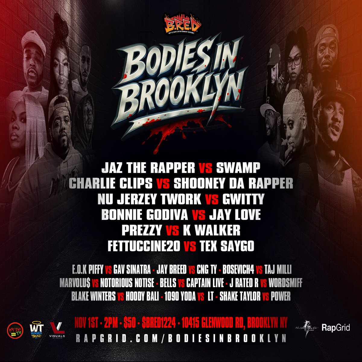 JazTheRapper's tweet photo. JAZ THE RAPPER vs SWAMP ❗️

..i haven’t had a home game in Brooklyn since 2017 vs E Hart … excited is an understatement 🤌🏽 https://t.co/6Sj5W3E2YN