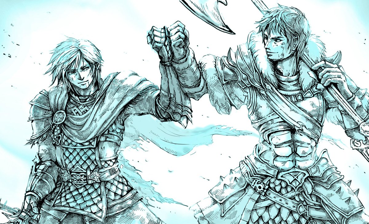 漆黒時代に描いてたやつ、自ヒカとアルバート
#FF14 #Arbert #アルバート #ミドラン