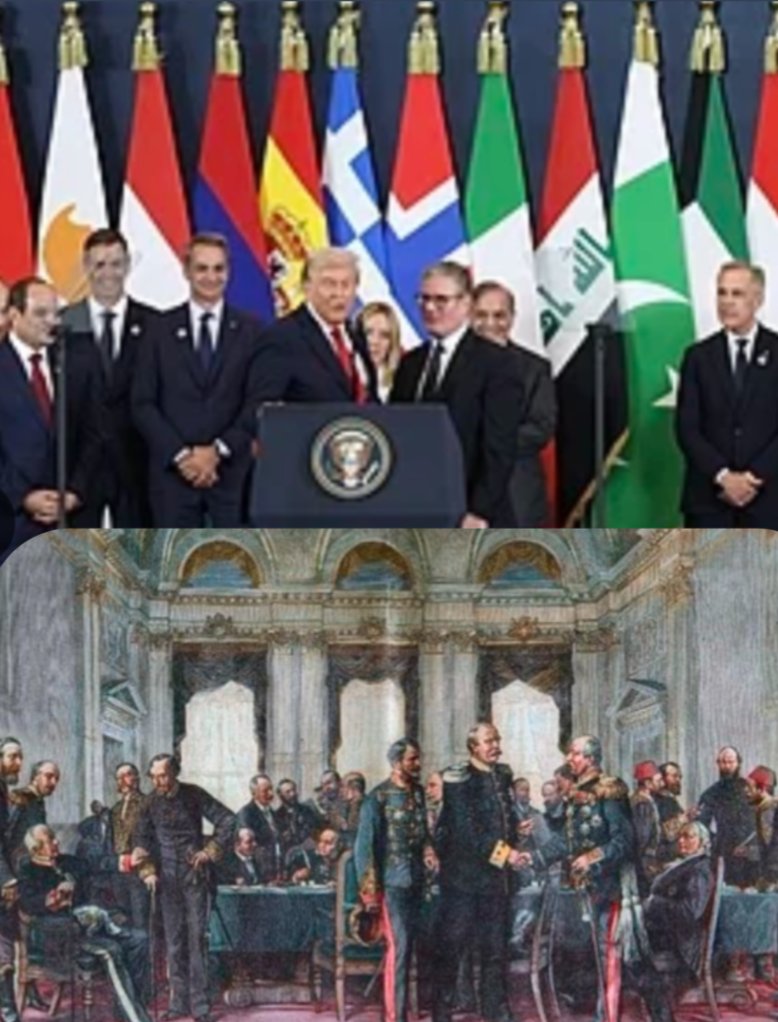 It's like the The Berlin Conference of 1884 when Africa was sliced up for imperial gain— the Gaza 'peace' deal is imperialism dressed up as diplomacy, it's a carve up...
#SaoirsedonPhalaistín 🇵🇸