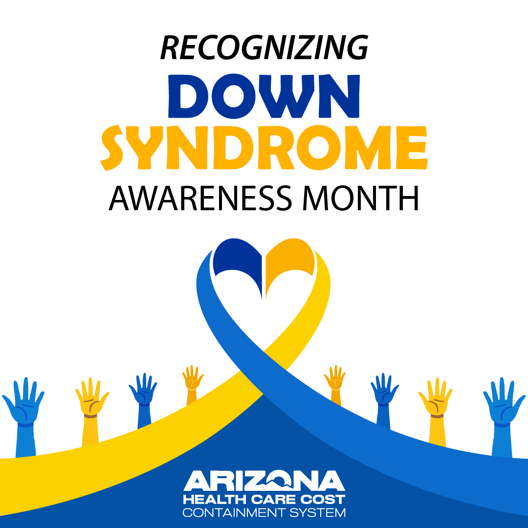 AHCCCSgov's tweet image. AHCCCCS supports individuals with Down syndrome and their families through access to quality healthcare and services that help every person feel supported and thrive. 💙💛 

#AHCCCCS #Medicaid #CelebrateDifferences #DownSyndromeAwarenessMonth