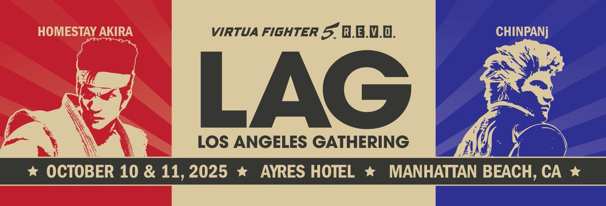 Miss the live stream of the #VF5REVO events at LAG 2025? Links to the YouTube archives of the three events:
 
Friday Random Singles: youtube.com/watch?v=t4H7DZ…
Friday 3vs3 Waseda Team: youtube.com/watch?v=sNXvlY…
Saturday Singles Tournament: youtube.com/watch?v=huVGUK…