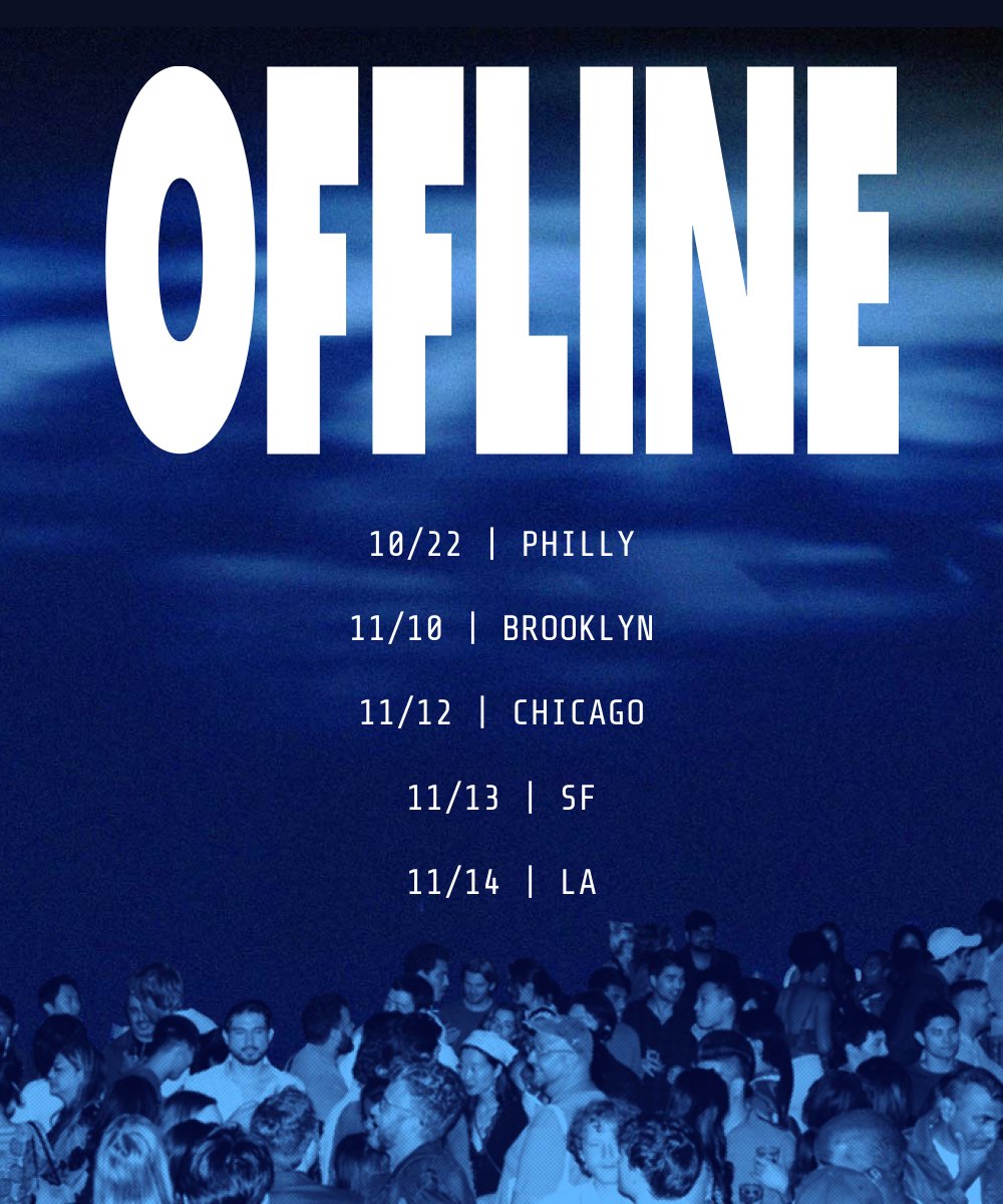 Get OFFLINE with Noble. Coming soon to Philly, Brooklyn, Chicago, San Fransisco, and Los Angeles🕺