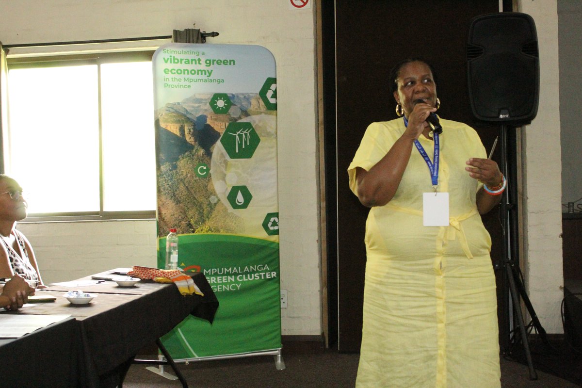 MpumalangaGreen's tweet photo. SAWIMA &amp; NAFCOC are attending a four-day workshop for women in mining!
The training forms part of the South Africa Just Energy Transition Jobs First (SAJJOF)
Project, sponsored by the @AfDB_Group, @dardlea_mpu, implemented by the Mpumalanga Green Cluster Agency (MGCA). https://t.co/dkY2IYjQZS