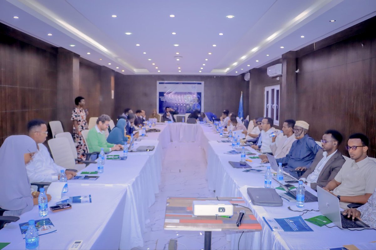 MFBESomalia's tweet photo. The @MFBESomalia, in collaboration with @UNECA, has launched the National Consultation on the Blue Economy Valuation Toolkit (BEVTK) in #Mogadishu. The initiative marks a historic step in advancing #Somalia’s sustainable #BE through data-driven planning &amp; evidence-based policy. https://t.co/ct2nSNreh3