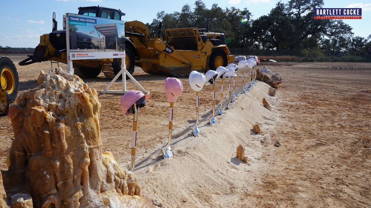 BartlettCockeGC's tweet photo. 🚨 Ground officially broken!

Our CTX team is proud to help bring Georgetown ISD’s new 595,000 SF High School #4 to life.

Thanks to @GeorgetownISD, @HuckabeeInc, our trade partners &amp; the BC team for making it happen! 💙
#BCGC #TexasConstruction #FutureReady #WeAreFamily https://t.co/bCSMUQSyEq