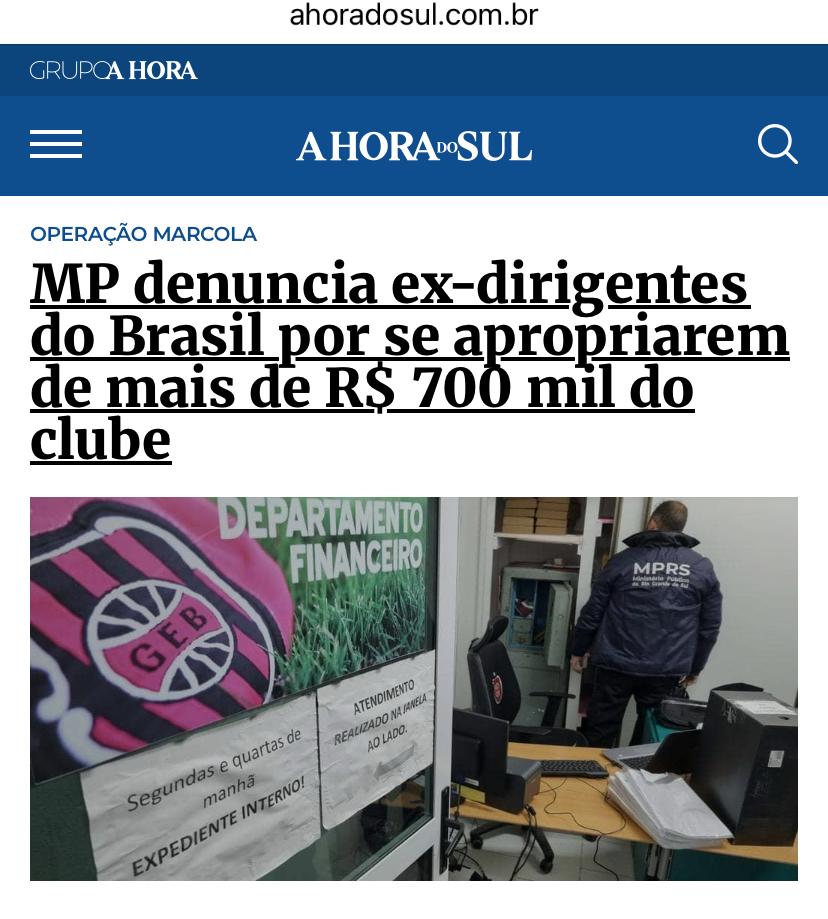 Dia histórico para o Brasil. E bota histórico. No mesmo dia em que o clube vai virar SAF, três ex-dirigentes foram denunciados pelo MP por um esquema de apropriação de recursos do clube e associação criminosa: Evânio Tavares, Wederson Antoninossi e Tiago Rezende