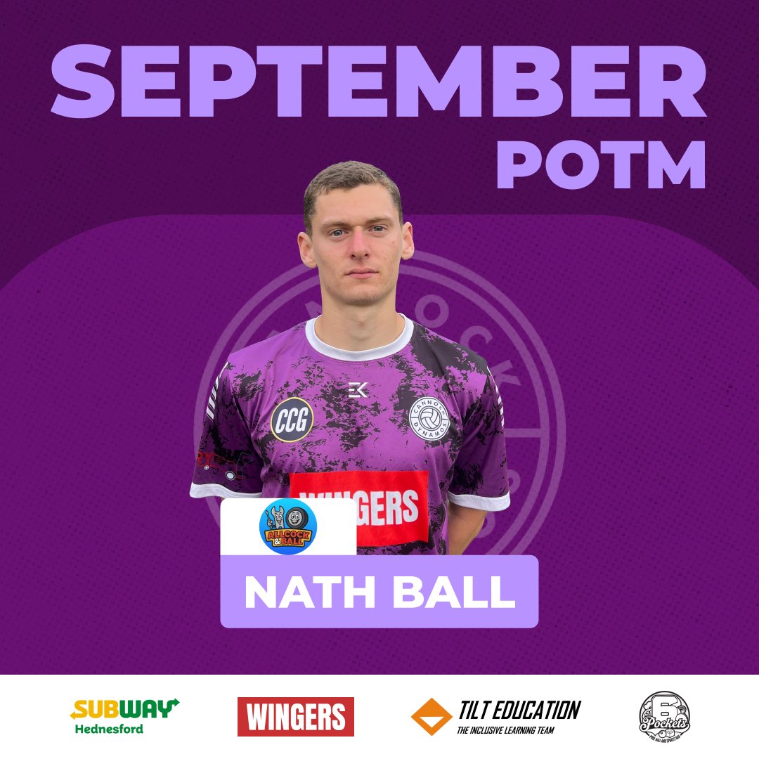 🌟September POTM: Nathan Ball 🌟

September’s Player of the Month goes to Nathan Ball. his versatility has been a huge asset to the team, playing both out wide and through the middle when needed. In September alone, he contributed 4 goals and 1 assist.